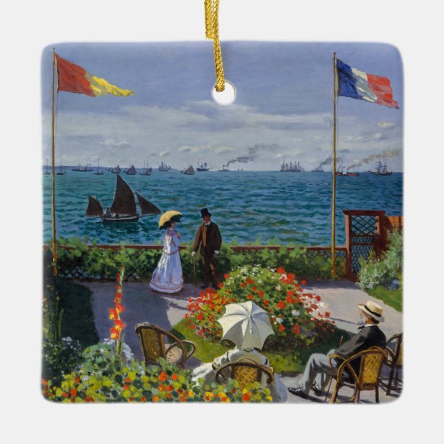Claude Monet - Garten bei Sainte-Adresse Keramikornament (Vorderseite)