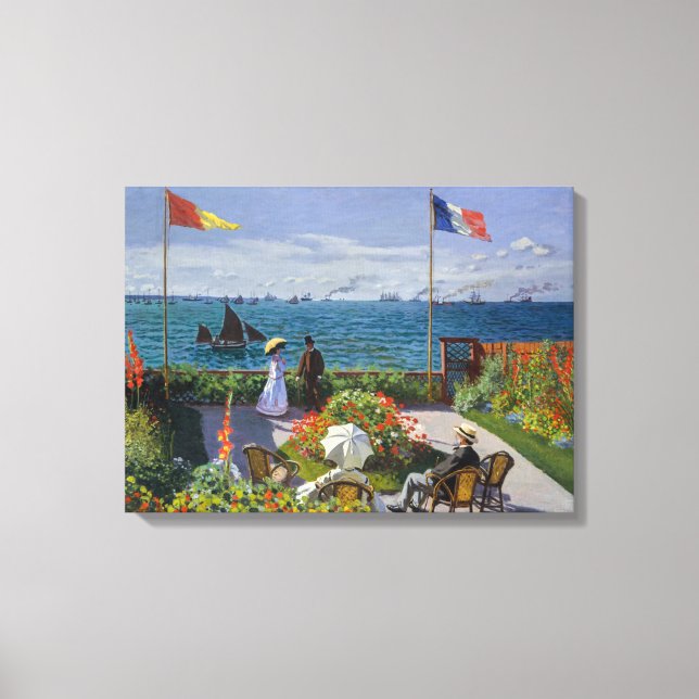 Claude Monet - Garten bei Sainte-Adresse Leinwanddruck (Vorderseite)