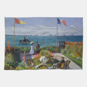 Claude Monet - Garten in Sainte-Adresse Geschirrtuch