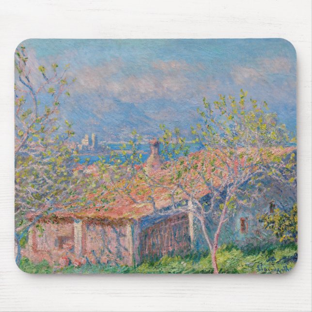 Claude Monet - Gartenhaus bei Antibes Mousepad (Vorne)