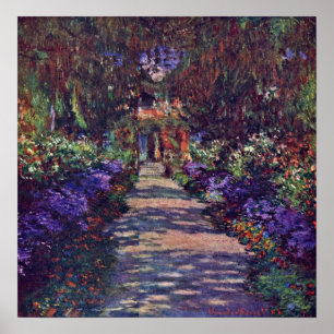 Claude Monet - Gartenweg Poster