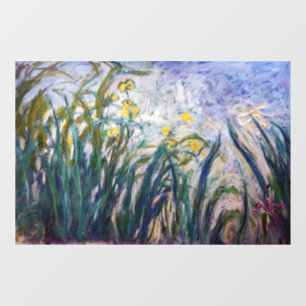 Claude Monet - Gelbe und Lila Irische Fensteraufkleber