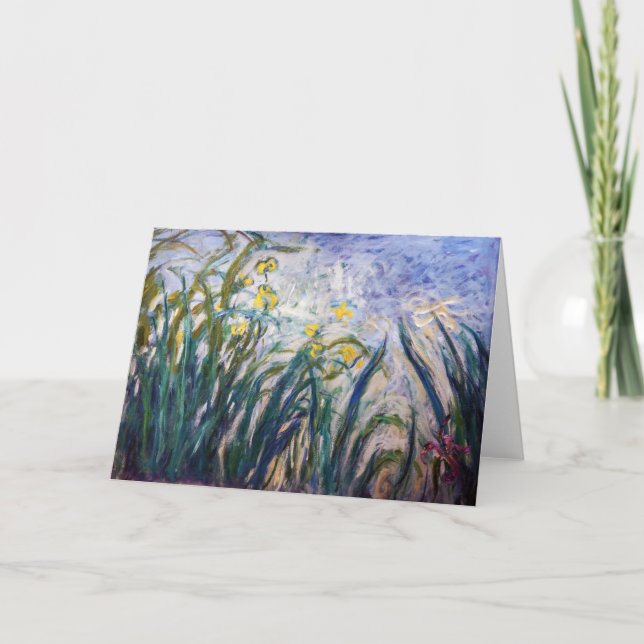 Claude Monet - Gelbe und Lila Irische Karte (Vorderseite)