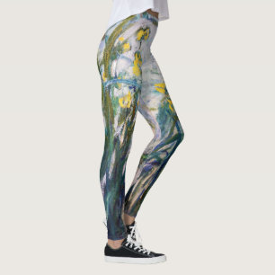Claude Monet - Gelbe und Lila Irische Leggings