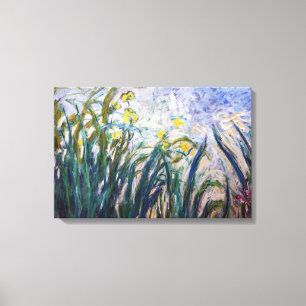 Claude Monet - Gelbe und Lila Irische Leinwanddruck