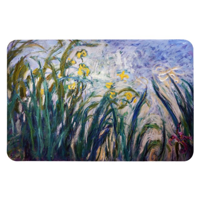Claude Monet - Gelbe und Lila Irische Magnet (Horizontal)