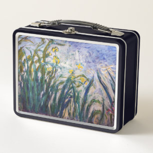 Claude Monet - Gelbe und Lila Irische Metall Brotdose
