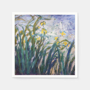 Claude Monet - Gelbe und Lila Irische Serviette