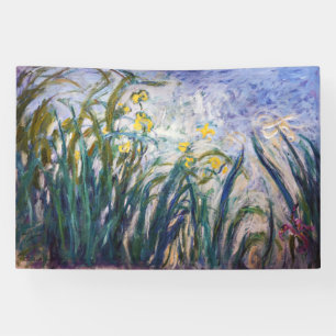 Claude Monet - Gelbe und violette Schwertlilien Banner