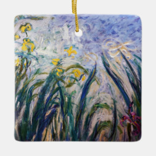Claude Monet - Gelbe und violette Schwertlilien Keramikornament
