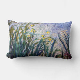 Claude Monet - Gelbe und violette Schwertlilien Lendenkissen