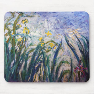 Claude Monet - Gelbe und violette Schwertlilien Mousepad