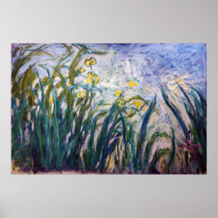 Claude Monet - Gelbe und violette Schwertlilien Poster