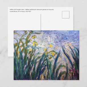 Claude Monet - Gelbe und violette Schwertlilien Postkarte