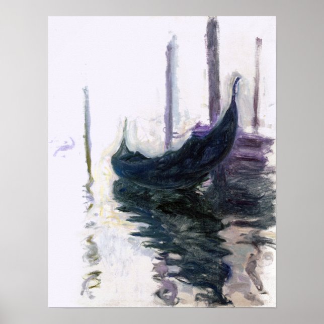 Claude Monet Gondola in Venedig Poster (Vorne)