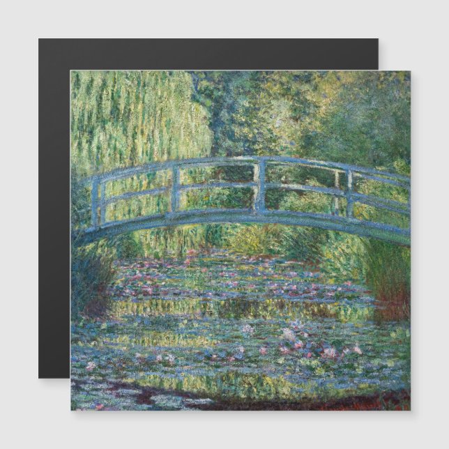 Claude Monet - Green Harmonic Magnetkarte (Vorne/Hinten)