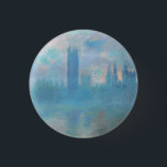 Claude Monet. Häuser des Parlaments London. Blau Button<br><div class="desc">Claude Monet "Houses of Parliament,  London" Taste.</div>