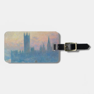 Claude Monet Häuser des Parlaments Sonnenuntergang Gepäckanhänger