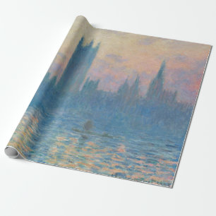 Claude Monet Häuser des Parlaments Sonnenuntergang Geschenkpapier