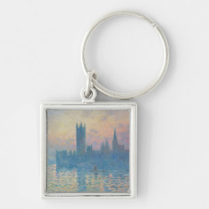Claude Monet Häuser des Parlaments Sonnenuntergang Schlüsselanhänger