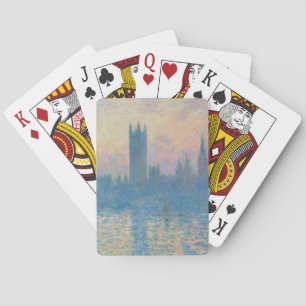Claude Monet Häuser des Parlaments Sonnenuntergang Spielkarten