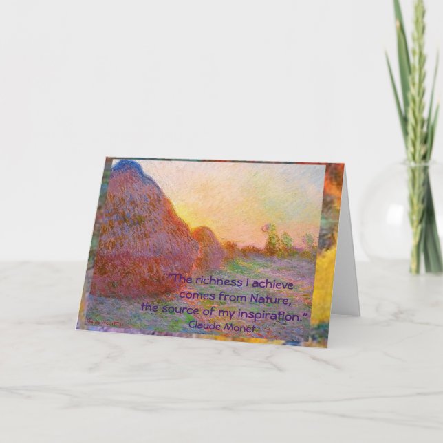 Claude Monet Haystacks Karte (Vorderseite)