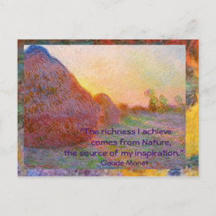 Claude Monet Haystacks Postkarte