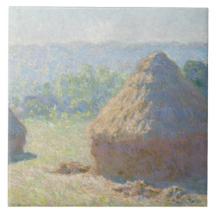 Claude Monet - Heuschober, Ende des Sommers Fliese