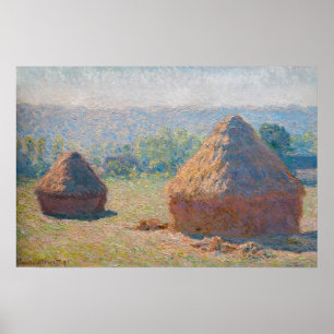 Claude Monet - Heuschober, Ende des Sommers Poster