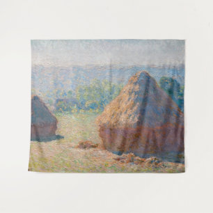 Claude Monet - Heuschober, Ende des Sommers Wandteppich