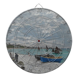 Claude Monet-Himmel bewölkt Boots-Schiffs-Seeozean Dartscheibe