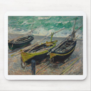 Claude Monet-Himmel bewölkt Boots-Schiffs-Seeozean Mousepad