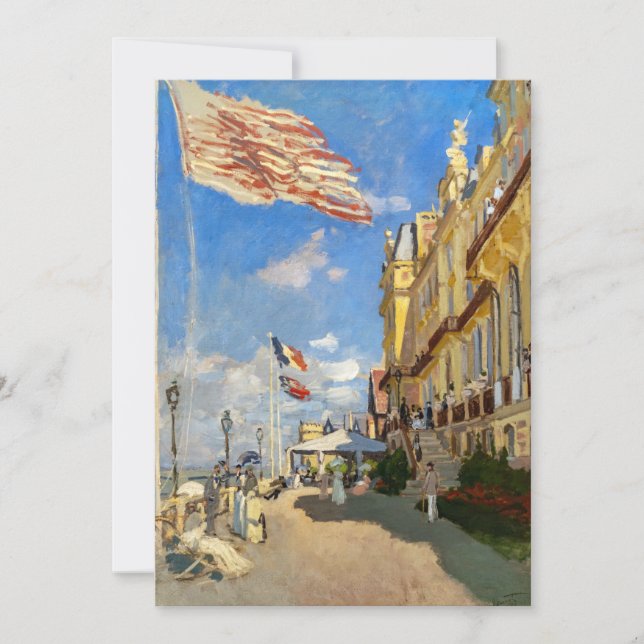 Claude Monet - Hotel des Roches Noires, Trouville Dankeskarte (Vorderseite)