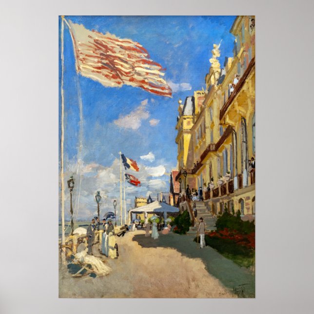 Claude Monet - Hotel des Roches Noires, Trouville Poster (Vorne)