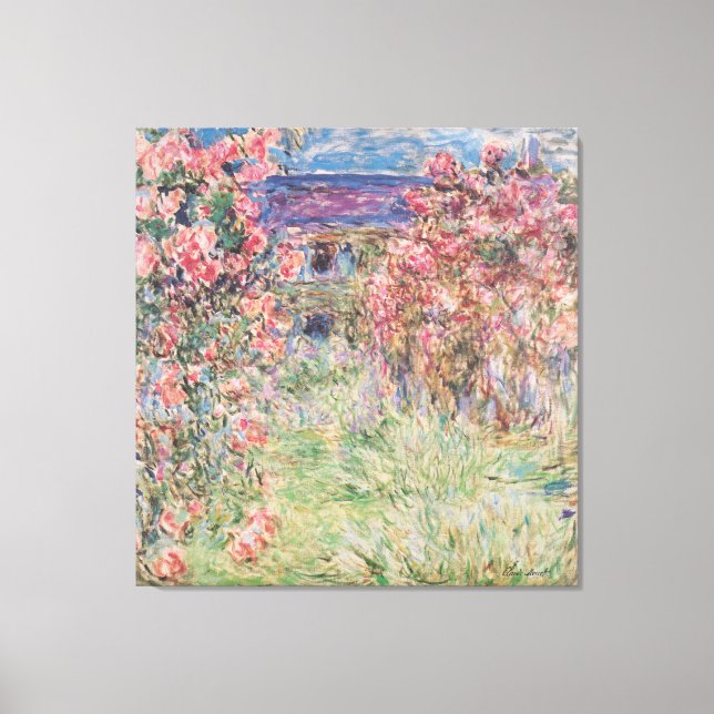 Claude Monet – House Among the Roses – 1919 Leinwanddruck (Vorderseite)