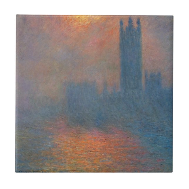 Claude Monet - Houses of Parliament London Fliese (Vorderseite)