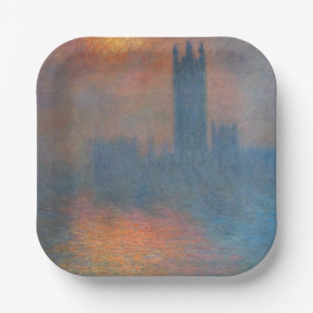 Claude Monet - Houses of Parliament London Pappteller (Vorderseite)