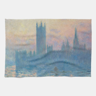 Claude Monet Houses of Parliament Sonnenuntergang Geschirrtuch
