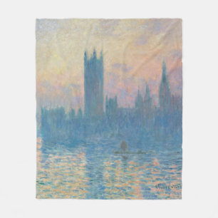 Claude Monet Houses of Parliament Sunset Fleecedecke
