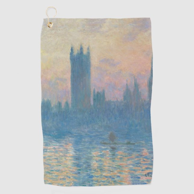 Claude Monet Houses of Parliament Sunset Golfhandtuch (Vorderseite)