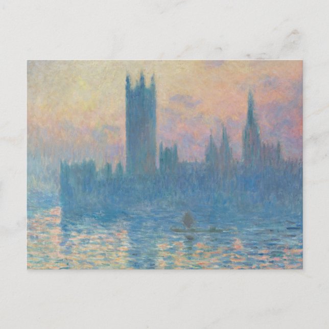 Claude Monet Houses of Parliament Sunset Postkarte (Vorderseite)