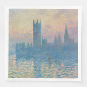 Claude Monet Houses of Parliament Sunset Serviette