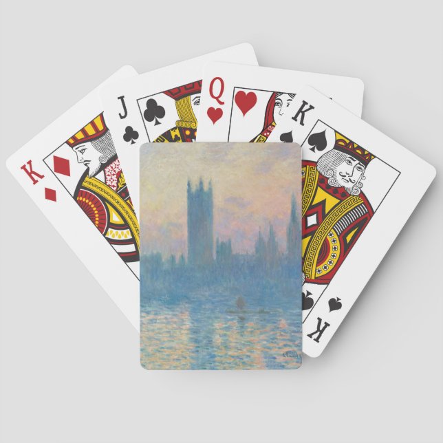 Claude Monet Houses of Parliament Sunset Spielkarten (Rückseite)