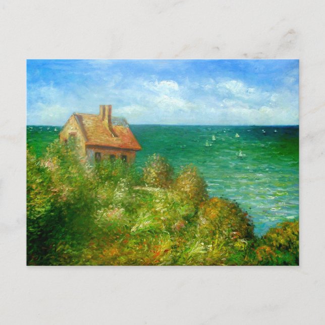 Claude Monet: Hütte der Fischer in Varengeville Postkarte (Vorderseite)