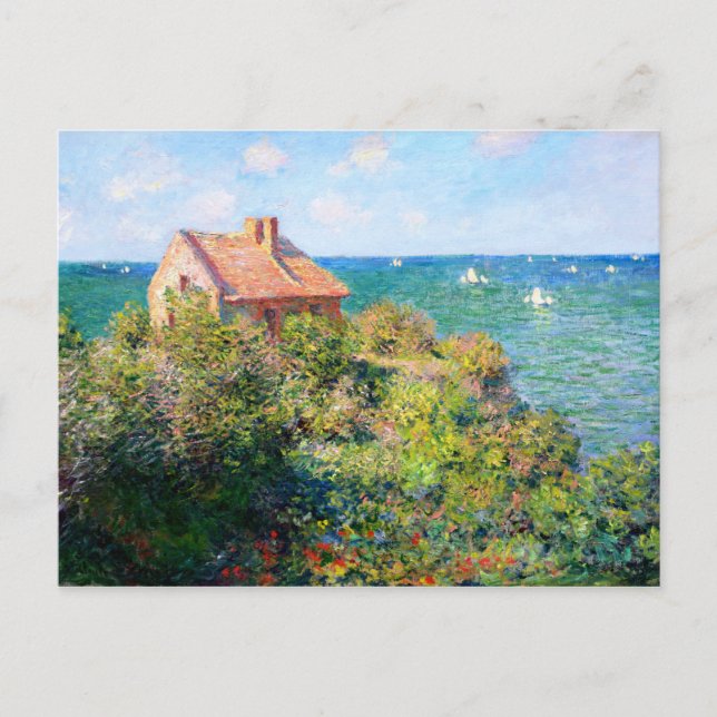Claude Monet: Hütte der Fischer in Varengeville Postkarte (Vorderseite)