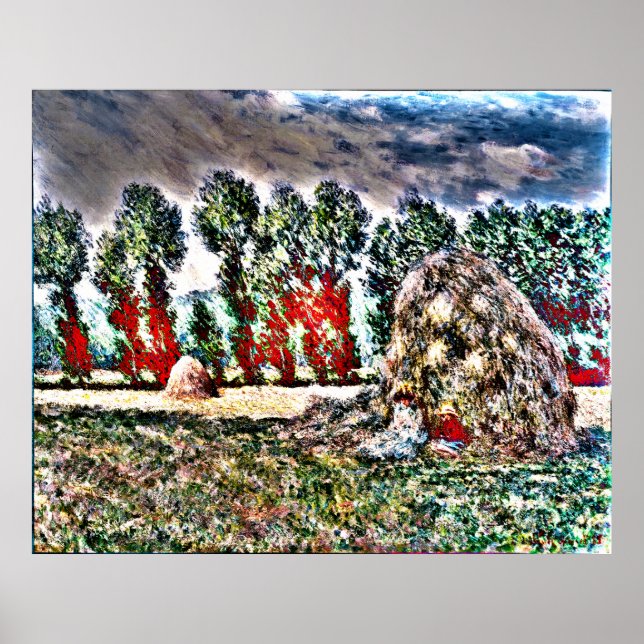 Claude Monet - Hystack bei Giverny Poster (Vorne)