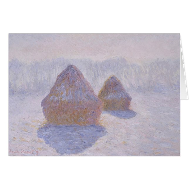 Claude Monet | Hystacks Effect of Snow and Sun (Vorderseite (Horizontal))