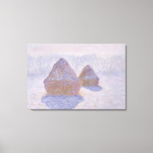 Claude Monet | Hystacks Effect of Snow and Sun Leinwanddruck (Vorderseite)