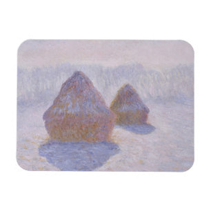 Claude Monet   Hystacks Effect of Snow and Sun Magnet