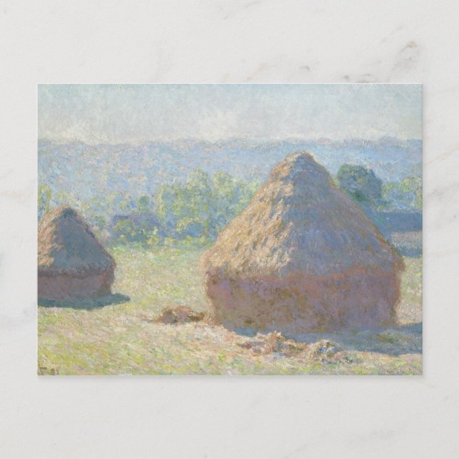 Claude Monet - Hystacks, Ende des Sommers Postkarte (Vorderseite)